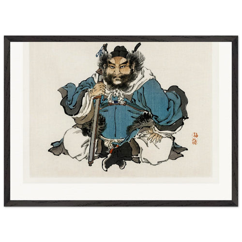 Warrior (1913) by Kōno Bairei. Archival Print on Museum Quality Matte Paper. Premium Wood Framed Wall Art. Original Aspect Ratio