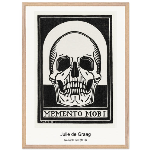 Memento mori (1916) by Julie de Graag. Archival Print on Museum Quality Matte Paper. Premium Wood Framed Wall Art. Optimised Aspect Ratio.