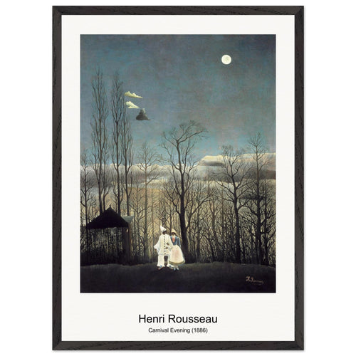 Carnival Evening (1886) by Henri Rousseau. Archival Print on Museum Quality Matte Paper. Premium Wood Framed Wall Art. Original Aspect Ratio