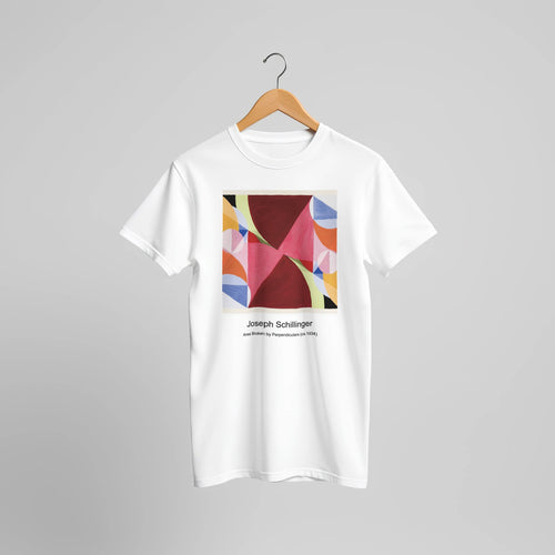 Area Broken by Perpendiculars (ca. 1934) by Joseph Schillinger. Custom Print on a 100% Airlume Combed and Ring-Spun Cotton Unisex Crewneck T-shirt Original Aspect Ratio