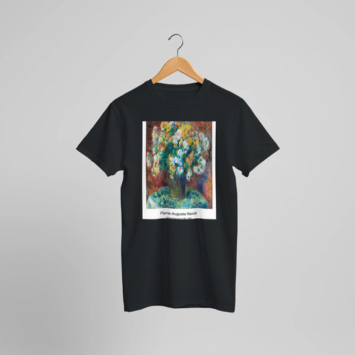 In Brittany (En Bretagne) (1886) by Pierre-Auguste Renoir. Custom Print on a 100% Airlume Combed and Ring-Spun Cotton Unisex Crewneck T-shirt Optimised Aspect Ratio.