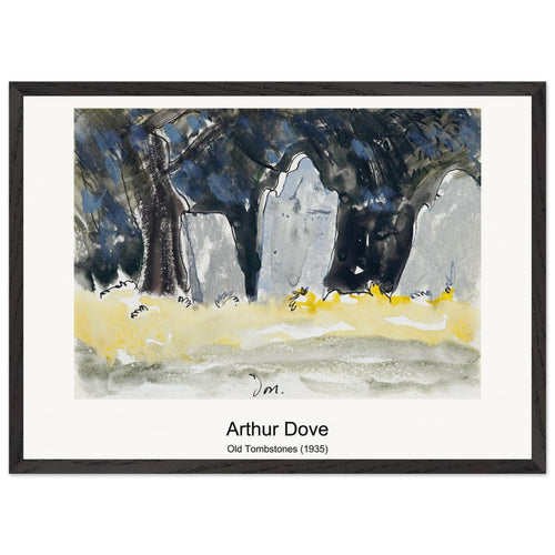 Old Tombstones (1935) by Arthur Dove. Archival Print on Museum Quality Matte Paper. Premium Wood Framed Wall Art. Original Aspect Ratio