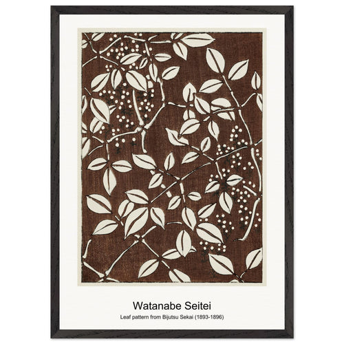 Flowers on a footpath illustration from Bijutsu Sekai (1893-1896) by Watanabe Seitei. Archival Print on Museum Quality Matte Paper. Premium Wood Framed Wall Art. Original Aspect Ratio