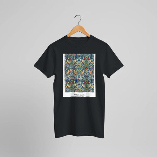 Snakeshead (1876-1877) by William Morris. Custom Print on a 100% Airlume Combed and Ring-Spun Cotton Unisex Crewneck T-shirt Optimised Aspect Ratio.