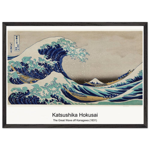The Great Wave off Kanagawa (1831) by Katsushika Hokusai. Archival Print on Museum Quality Matte Paper. Premium Wood Framed Wall Art. Optimised Aspect Ratio.