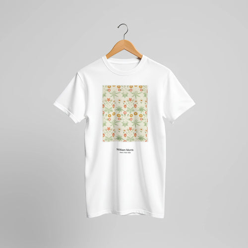 Snakeshead (1876-1877) by William Morris. Custom Print on a 100% Airlume Combed and Ring-Spun Cotton Unisex Crewneck T-shirt Original Aspect Ratio