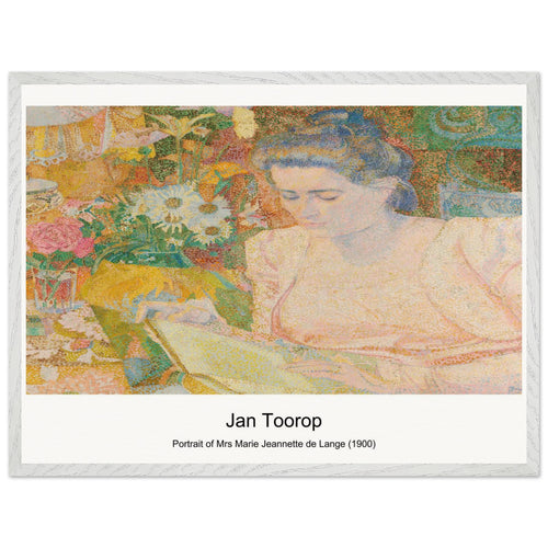 Portrait of Mrs Marie Jeannette de Lange (1900) by Jan Toorop. Archival Print on Museum Quality Matte Paper. Premium Wood Framed Wall Art. Optimised Aspect Ratio.