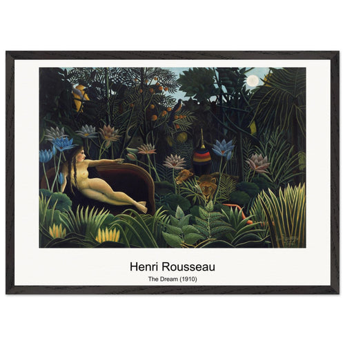 The Dream (1910) by Henri Rousseau. Archival Print on Museum Quality Matte Paper. Premium Wood Framed Wall Art. Original Aspect Ratio