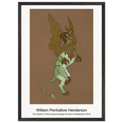 The Gryphon (1915) Costume Design for Alice in Wonderland (1915) by William Penhallow Henderson. Archival Print on Museum Quality Matte Paper. Premium Wood Framed Wall Art. Original Aspect Ratio