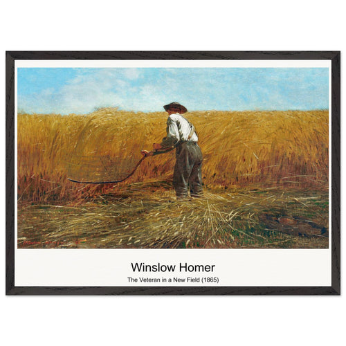 The Veteran in a New Field (1865) by Winslow Homer. Archival Print on Museum Quality Matte Paper. Premium Wood Framed Wall Art. Optimised Aspect Ratio.