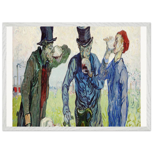 The Drinkers (1890) by Vincent van Gogh. Archival Print on Museum Quality Matte Paper. Premium Wood Framed Wall Art. Optimised Aspect Ratio.