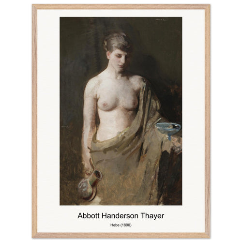 Hebe (1890) by Abbott Handerson Thayer. Archival Print on Museum Quality Matte Paper. Premium Wood Framed Wall Art. Original Aspect Ratio