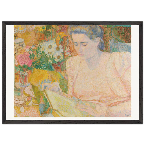 Portrait of Mrs Marie Jeannette de Lange (1900) by Jan Toorop. Archival Print on Museum Quality Matte Paper. Premium Wood Framed Wall Art. Original Aspect Ratio
