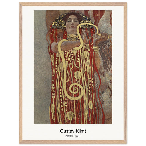 Hygieia (1907) by Gustav Klimt. Archival Print on Museum Quality Matte Paper. Premium Wood Framed Wall Art. Original Aspect Ratio