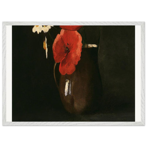 Poppies and Daisies (ca. 1099-1910) by Odilon Redon. Archival Print on Museum Quality Matte Paper. Premium Wood Framed Wall Art. Optimised Aspect Ratio.