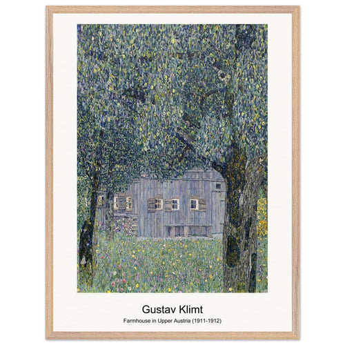 Farmhouse in Upper Austria (1911-1912) by Gustav Klimt. Archival Print on Museum Quality Matte Paper. Premium Wood Framed Wall Art. Optimised Aspect Ratio.
