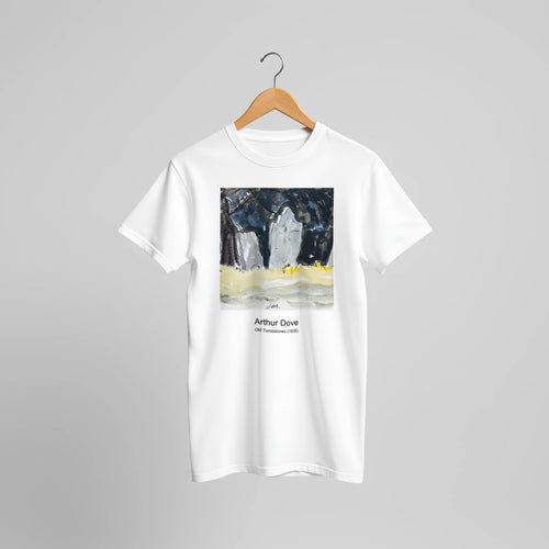 Old Tombstones (1935) by Arthur Dove. Custom Print on a 100% Airlume Combed and Ring-Spun Cotton Unisex Crewneck T-shirt Original Aspect Ratio
