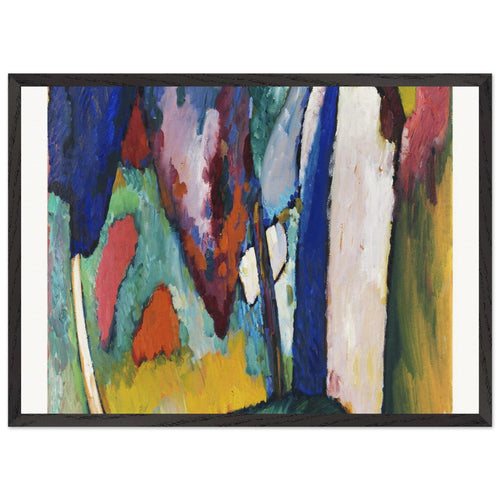 Painting with Troika (1911) by Wassily Kandinsky. Archival Print on Museum Quality Matte Paper. Premium Wood Framed Wall Art. Optimised Aspect Ratio.