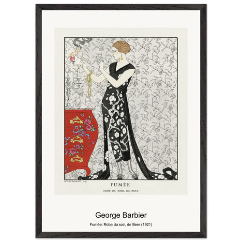 Fumée: Robe du soir, de Beer (1921) by George Barbier. Archival Print on Museum Quality Matte Paper. Premium Wood Framed Wall Art. Original Aspect Ratio