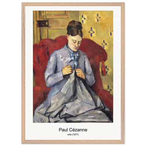 wife (1877) by Paul Cézanne. Archival Print on Museum Quality Matte Paper. Premium Wood Framed Wall Art. Optimised Aspect Ratio.