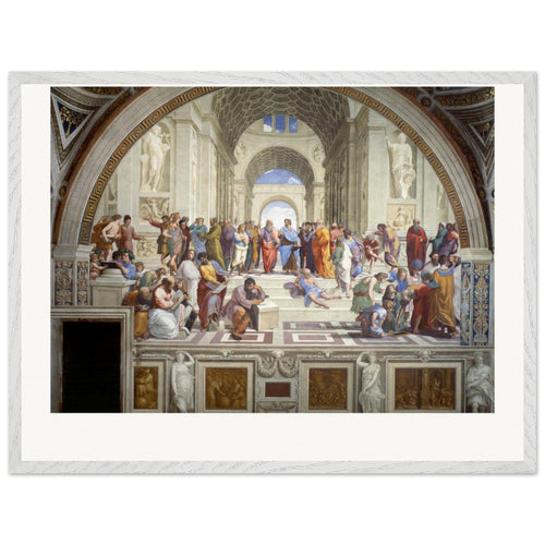 School of Athens (1511) by Raphael. Archival Print on Museum Quality Matte Paper. Premium Wood Framed Wall Art. Original Aspect Ratio