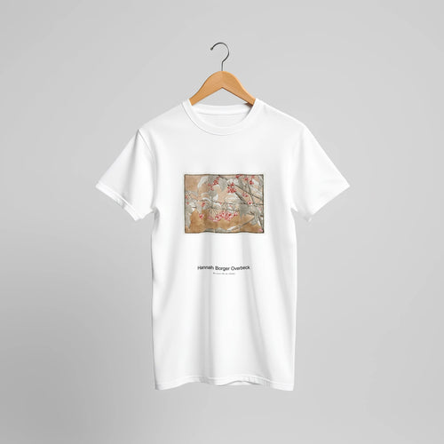 Burning Bush (1915) by Hannah Borger Overbeck. Custom Print on a 100% Airlume Combed and Ring-Spun Cotton Unisex Crewneck T-shirt Original Aspect Ratio