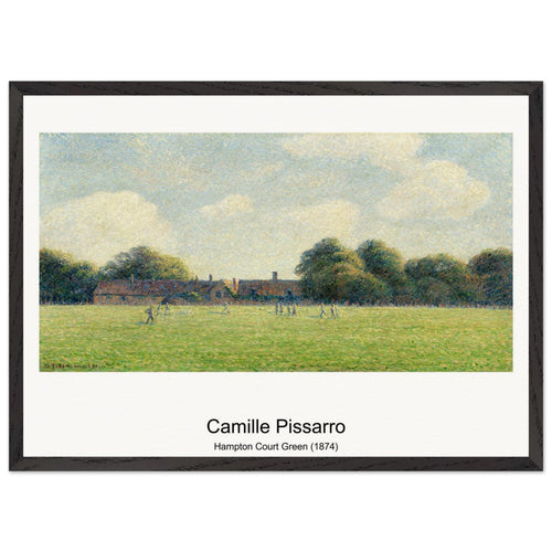 Hampton Court Green (1874) by Camille Pissarro. Archival Print on Museum Quality Matte Paper. Premium Wood Framed Wall Art. Optimised Aspect Ratio.