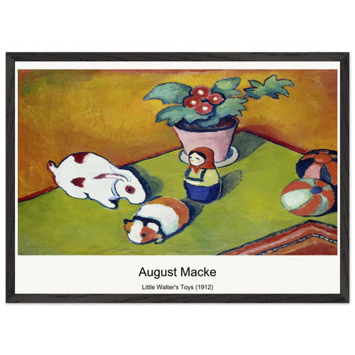 Little Walter's Toys (1912) by August Macke. Archival Print on Museum Quality Matte Paper. Premium Wood Framed Wall Art. Optimised Aspect Ratio.