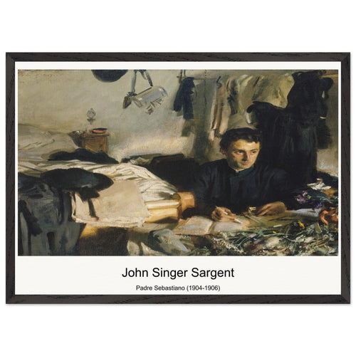 Padre Sebastiano (1904-1906) by John Singer Sargent. Archival Print on Museum Quality Matte Paper. Premium Wood Framed Wall Art. Optimised Aspect Ratio.