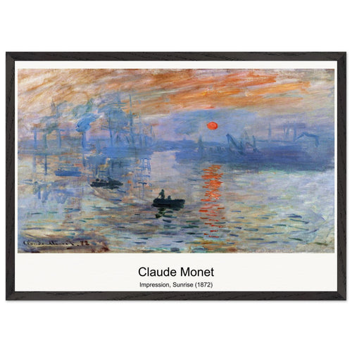 Impression, Sunrise (1872) by Claude Monet. Archival Print on Museum Quality Matte Paper. Premium Wood Framed Wall Art. Optimised Aspect Ratio.