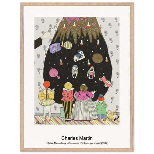 L'Arbre Merveilleux - Costumes d'enfants pour Nöel (1914) by Charles Martin. Archival Print on Museum Quality Matte Paper. Premium Wood Framed Wall Art. Original Aspect Ratio
