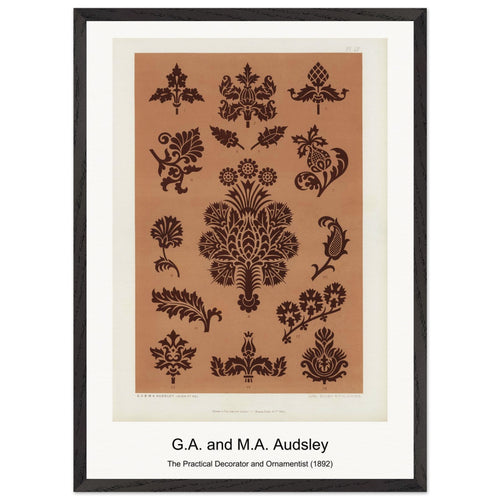 The Practical Decorator and Ornamentist (1892) by G. A. and M. A. Audsley. Archival Print on Museum Quality Matte Paper. Premium Wood Framed Wall Art. Original Aspect Ratio