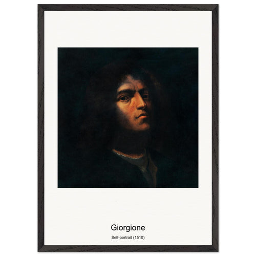 Self-portrait (1510) by Giorgione. Archival Print on Museum Quality Matte Paper. Premium Wood Framed Wall Art. Original Aspect Ratio