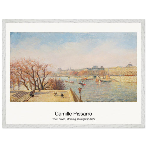 The Louvre, Morning, Sunlight (1872) by Camille Pissarro. Archival Print on Museum Quality Matte Paper. Premium Wood Framed Wall Art. Optimised Aspect Ratio.