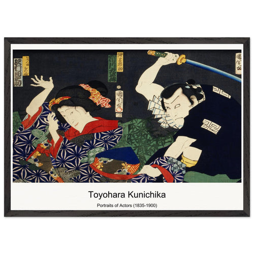 Portraits of Actors (1835-1900) by Toyohara Kunichika. Archival Print on Museum Quality Matte Paper. Premium Wood Framed Wall Art. Optimised Aspect Ratio.