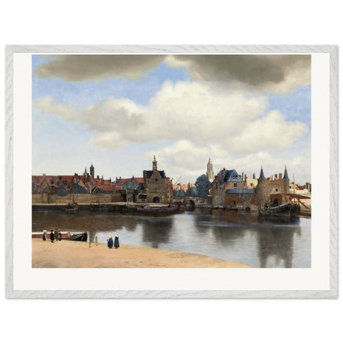 View of Delft (ca. 1660-1661) by Johannes Vermeer. Archival Print on Museum Quality Matte Paper. Premium Wood Framed Wall Art. Original Aspect Ratio