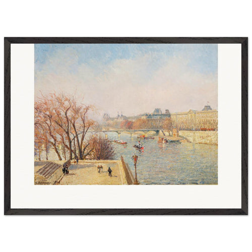 The Louvre, Morning, Sunlight (1872) by Camille Pissarro. Archival Print on Museum Quality Matte Paper. Premium Wood Framed Wall Art. Original Aspect Ratio