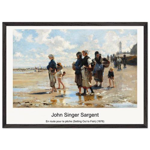 En route pour la pêche (Setting Out to Fish) (1878) by John Singer Sargent. Archival Print on Museum Quality Matte Paper. Premium Wood Framed Wall Art. Original Aspect Ratio