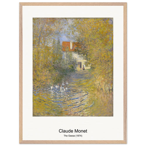 The Geese (1874) by Claude Monet. Archival Print on Museum Quality Matte Paper. Premium Wood Framed Wall Art. Original Aspect Ratio