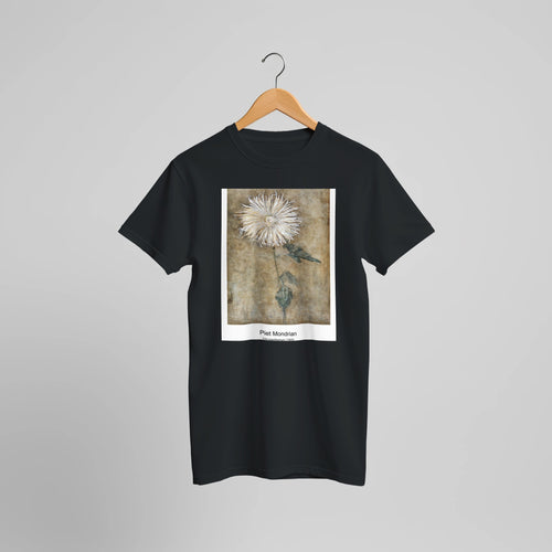 Farm Near Duivendrecht, in the Evening (1916) by Piet Mondrian. Custom Print on a 100% Airlume Combed and Ring-Spun Cotton Unisex Crewneck T-shirt Optimised Aspect Ratio.