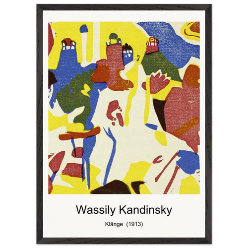 Four Parts (1932) by Wassily Kandinsky. Archival Print on Museum Quality Matte Paper. Premium Wood Framed Wall Art. Original Aspect Ratio