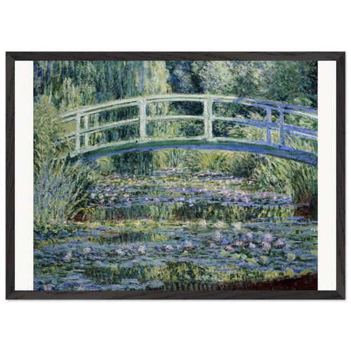 Water Lilies and Japanese Bridge (1899) by Claude Monet. Archival Print on Museum Quality Matte Paper. Premium Wood Framed Wall Art. Original Aspect Ratio
