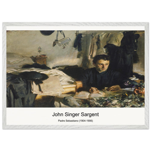 Padre Sebastiano (1904-1906) by John Singer Sargent. Archival Print on Museum Quality Matte Paper. Premium Wood Framed Wall Art. Optimised Aspect Ratio.