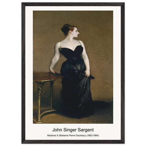 Madame X (Madame Pierre Gautreau) (1883-1884) by John Singer Sargent. Archival Print on Museum Quality Matte Paper. Premium Wood Framed Wall Art. Optimised Aspect Ratio.