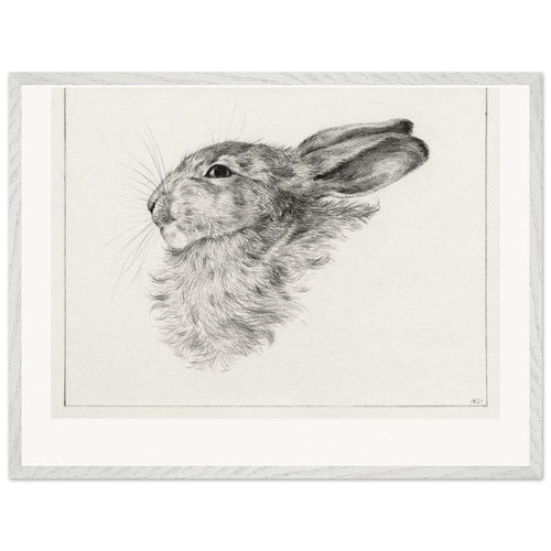 Head of a rabbit (1821) by Jean Bernard. Archival Print on Museum Quality Matte Paper. Premium Wood Framed Wall Art. Original Aspect Ratio