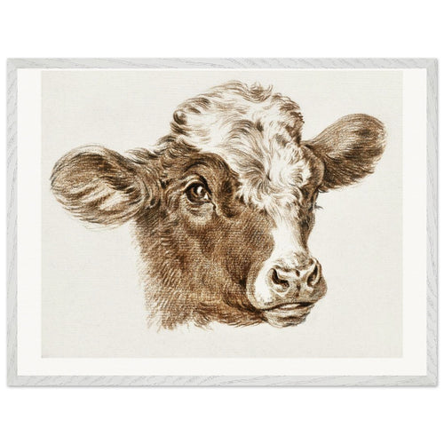 Head of a cow (ca. 1800-1825) by Jean Bernard. Archival Print on Museum Quality Matte Paper. Premium Wood Framed Wall Art. Original Aspect Ratio