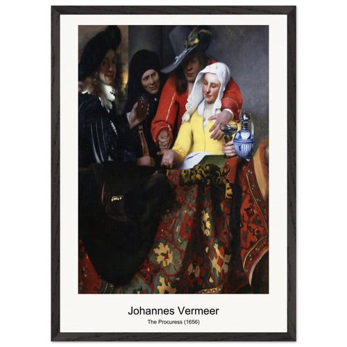 The Procuress (1656) by Johannes Vermeer. Archival Print on Museum Quality Matte Paper. Premium Wood Framed Wall Art. Optimised Aspect Ratio.