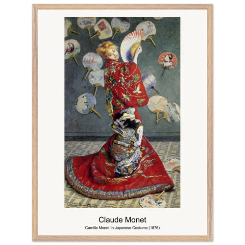 Camille Monet In Japanese Costume (1876) by Claude Monet. Archival Print on Museum Quality Matte Paper. Premium Wood Framed Wall Art. Original Aspect Ratio