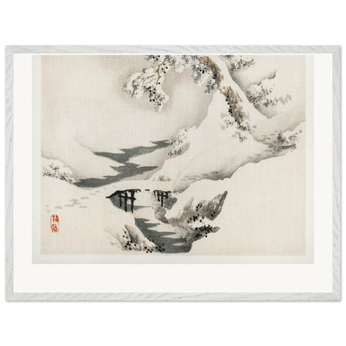Snowscape (1913) by Kōno Bairei. Archival Print on Museum Quality Matte Paper. Premium Wood Framed Wall Art. Original Aspect Ratio