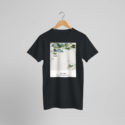 Insects and Flowers (1644-1911) by Ju Lian. Custom Print on a 100% Airlume Combed and Ring-Spun Cotton Unisex Crewneck T-shirt Optimised Aspect Ratio.